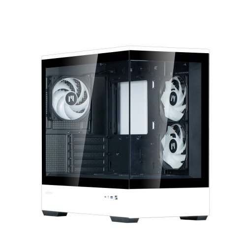 Фото Корпус Zalman P30 Tempered Glass без БЖ Black/White