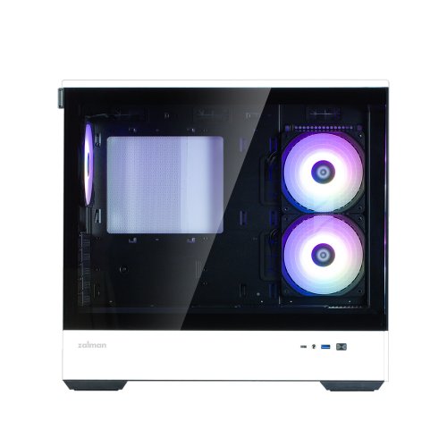 Фото Корпус Zalman P30 Tempered Glass без БЖ Black/White