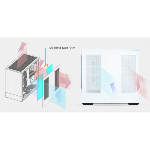 Photo Zalman P30 Tempered Glass without PSU Black/White