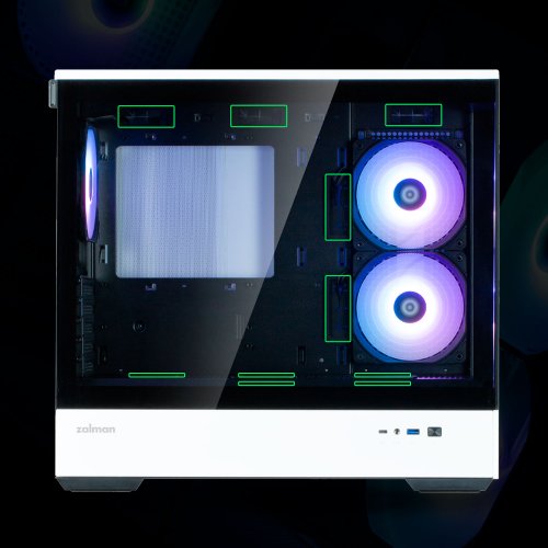 Купить Корпус Zalman P30 Tempered Glass без БП Black/White с проверкой совместимости: обзор, характеристики, цена в Киеве, Днепре, Одессе, Харькове, Украине | интернет-магазин TELEMART.UA фото