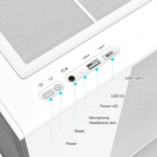 Photo Zalman P10 Tempered Glass without PSU White