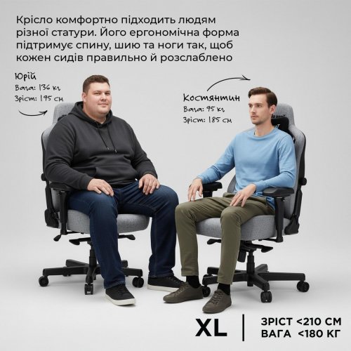 Ігрове крісло Anda Seat Kaiser 3 Pro XL (AD12YDC-XL-01-B-CF-B02) Black купити в Україні: Київ, Львів, Хмельницький, Тернопіль, Івано-Франківськ | Низька ціна, відгуки, характеристики від TELEMART фото