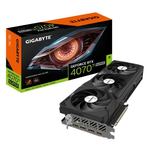 Фото Відеокарта Gigabyte GeForce RTX 4070 Ti SUPER WINDFORCE MAX OC 16384MB (GV-N407TSWF3MAX OC-16GD)