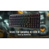 Photo Keyboard Asus TUF Gaming K3 Gen II Opti-Mech RGB Red Switches (90MP0390-BKMA00) Black