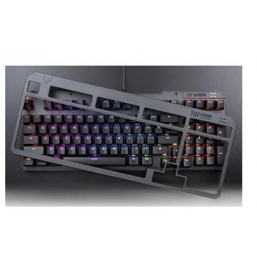 Купити Клавіатура Asus TUF Gaming K3 Gen II Opti-Mech RGB Red Switches (90MP0390-BKMA00) Black - ціна в Києві, Львові, Вінниці, Хмельницькому, Франківську, Україні | інтернет-магазин TELEMART.UA фото