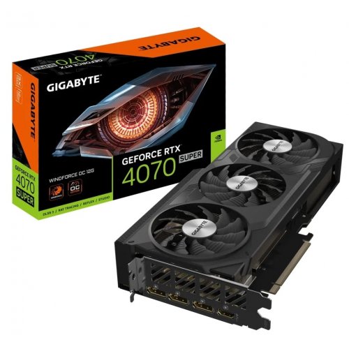 Уцінка відеокарта Gigabyte GeForce RTX 4070 SUPER WINDFORCE OC 12288MB (GV-N407SWF3OC-12GD) (Сліди використання, 660593) купити з перевіркою сумісності: огляд, характеристики, ціна у Києві, Львові, Вінниці, Хмельницькому, Івано-Франківську, Україні | інтернет-магазин TELEMART.UA фото