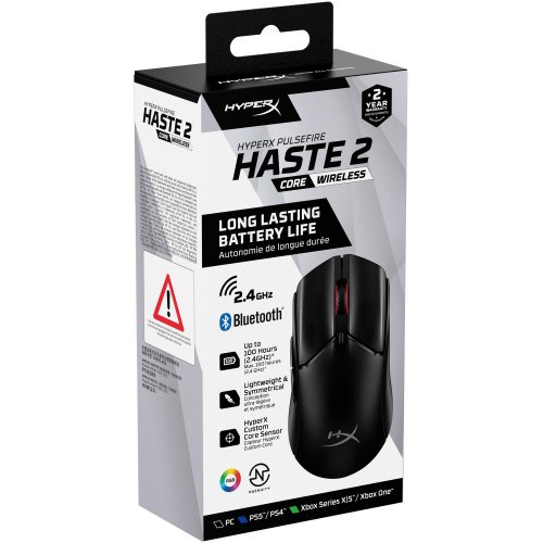 Купить Мышка HyperX Pulsefire Haste 2 Core Wireless (8R2E6AA) Black - цена в Харькове, Киеве, Днепре, Одессе
в интернет-магазине Telemart фото