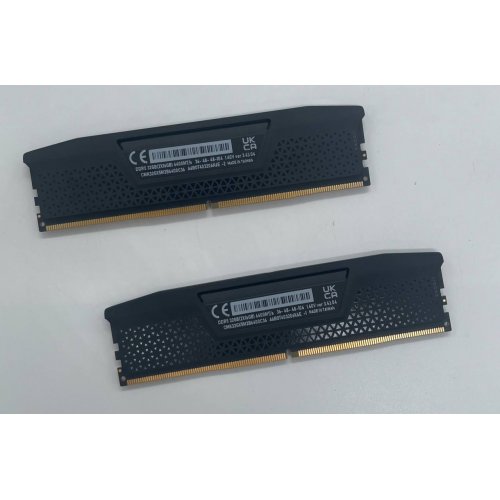 Озп Corsair DDR5 32GB (2x16GB) 6400Mhz Vengeance Black (CMK32GX5M2B6400C36) (Відновлено продавцем, 661634) купити з перевіркою сумісності: огляд, характеристики, ціна у Києві, Львові, Вінниці, Хмельницькому, Івано-Франківську, Україні | інтернет-магазин TELEMART.UA фото