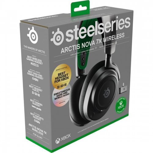 Купити Навушники SteelSeries Arctis Nova 7X Wireless (61565) Black - ціна в Києві, Львові, Вінниці, Хмельницькому, Франківську, Україні | інтернет-магазин TELEMART.UA фото