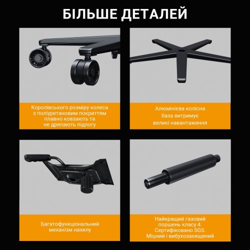 Купить Игровое кресло Anda Seat Kaiser Frontier XL (AD12YXL-17-B-F-B01) Black - цена в Харькове, Киеве, Днепре, Одессе
в интернет-магазине Telemart фото