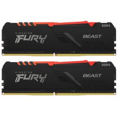 Озп Kingston DDR4 32GB (2x16GB) 3200Mhz FURY Beast RGB Black (KF432C16BBAK2/32) (Відновлено продавцем, 662026)