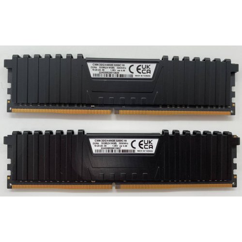 Озп Corsair DDR4 32GB (2x16GB) 3200Mhz Vengeance LPX Black (CMK32GX4M2E3200C16) (Відновлено продавцем, 662088) купити з перевіркою сумісності: огляд, характеристики, ціна у Києві, Львові, Вінниці, Хмельницькому, Івано-Франківську, Україні | інтернет-магазин TELEMART.UA фото