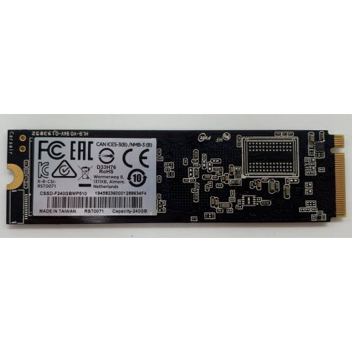 Ssd-диск Corsair Force Series MP510 3D NAND TLC 240GB M.2 (2280 PCI-E) NVMe x4 (CSSD-F240GBMP510) (Відновлено продавцем, 662097) купити з перевіркою сумісності: огляд, характеристики, ціна у Києві, Львові, Вінниці, Хмельницькому, Івано-Франківську, Україні | інтернет-магазин TELEMART.UA фото