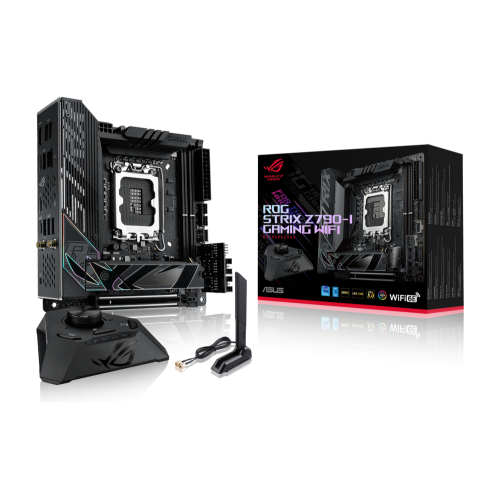 Материнська плата Asus ROG STRIX Z790-I GAMING WIFI (s1700, Intel Z790 (Відновлено продавцем, 662115) купити з перевіркою сумісності: огляд, характеристики, ціна у Києві, Львові, Вінниці, Хмельницькому, Івано-Франківську, Україні | інтернет-магазин TELEMART.UA фото