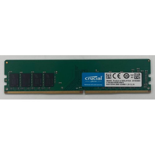 Купить Озу Crucial DDR4 8GB 2666Mhz (CT8G4DFS8266) (Восстановлено продавцом, 662139) с проверкой совместимости: обзор, характеристики, цена в Киеве, Днепре, Одессе, Харькове, Украине | интернет-магазин TELEMART.UA фото