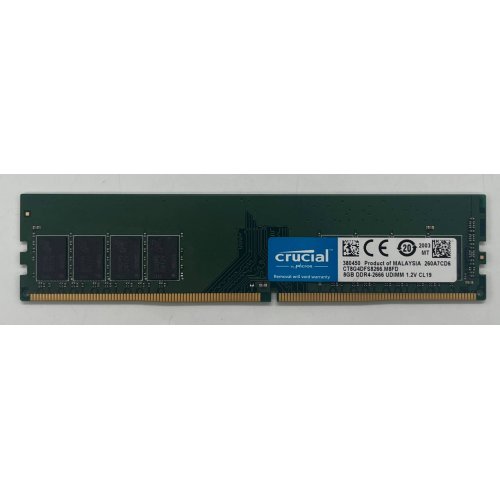 Озп Crucial DDR4 8GB 2666Mhz (CT8G4DFS8266) (Відновлено продавцем, 662143) купити з перевіркою сумісності: огляд, характеристики, ціна у Києві, Львові, Вінниці, Хмельницькому, Івано-Франківську, Україні | інтернет-магазин TELEMART.UA фото