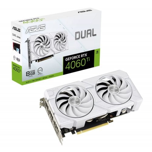 Купить Видеокарта Asus GeForce RTX 4060 Ti Dual EVO White 8192MB (DUAL-RTX4060TI-8G-EVO-WHITE) с проверкой совместимости: обзор, характеристики, цена в Киеве, Днепре, Одессе, Харькове, Украине | интернет-магазин TELEMART.UA фото