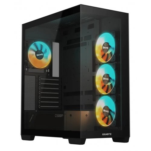 Photo Gigabyte C500 Panoramic Stealth Tempered Glass without PSU (GB-C500P ST) Black