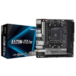 Уценка материнская плата AsRock A520M-ITX/ac (sAM4, AMD A520) (Следы установки, 662492)