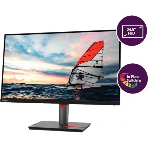 Купити Монітор Lenovo 24.5" ThinkVision P25i-30 (63F4MAT1UA) Black - ціна в Києві, Львові, Вінниці, Хмельницькому, Франківську, Україні | інтернет-магазин TELEMART.UA фото