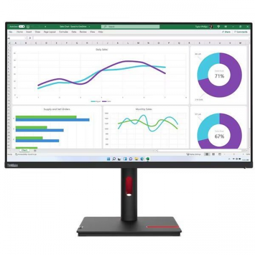 Купити Монітор Lenovo 31.5" ThinkVision T32h-30 (63D3GAT1UA) Black - ціна в Києві, Львові, Вінниці, Хмельницькому, Франківську, Україні | інтернет-магазин TELEMART.UA фото