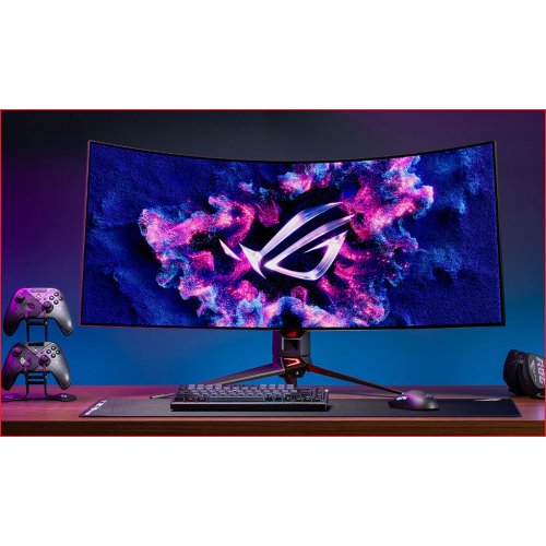 Купити Монітор Asus 39" ROG Swift OLED PG39WCDM (90LM09R0-B01170) Black - ціна в Києві, Львові, Вінниці, Хмельницькому, Франківську, Україні | інтернет-магазин TELEMART.UA фото