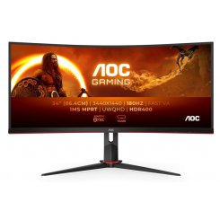 Монітор AOC 34" CU34G2XP/BK Black/Red