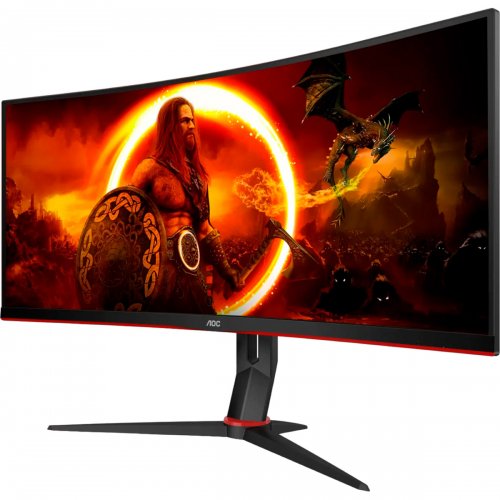 Купити Монітор AOC 34" CU34G2XP/BK Black/Red - ціна в Києві, Львові, Вінниці, Хмельницькому, Франківську, Україні | інтернет-магазин TELEMART.UA фото