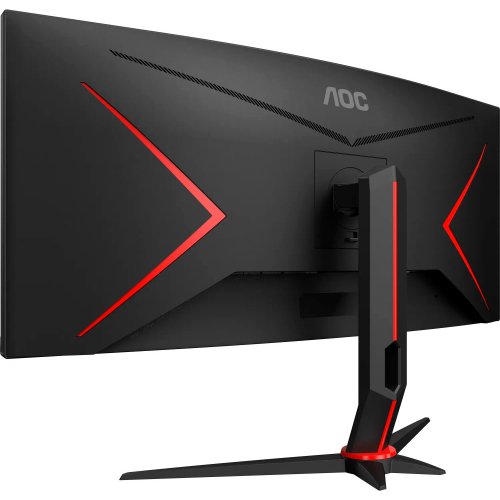 Купити Монітор AOC 34" CU34G2XP/BK Black/Red - ціна в Києві, Львові, Вінниці, Хмельницькому, Франківську, Україні | інтернет-магазин TELEMART.UA фото