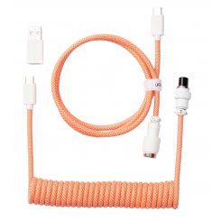 Кабель заряджання/синхронізації Keychron Coiled Aviator 1.36m (CAB14_KEYCHRON) Pink Orange