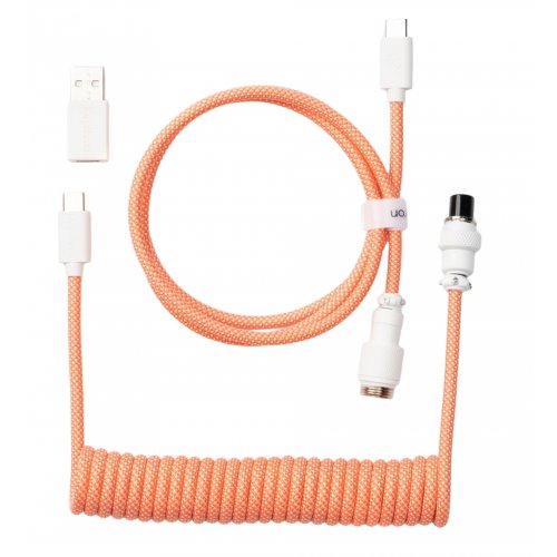 Купить Кабель зарядки/синхронизации Keychron Coiled Aviator 1.36m (CAB14_KEYCHRON) Pink Orange - цена в Харькове, Киеве, Днепре, Одессе
в интернет-магазине Telemart фото