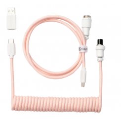 Кабель заряджання/синхронізації Keychron Coiled Aviator 1.36m (CAB15_KEYCHRON) Light Pink