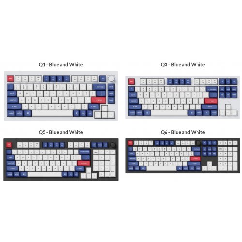 Купить Сменные клавиши для клавиатуры Keychron Double Shot PBT OSA Full Set Keycap Set 141pcs (PBT53_KEYCHRON) Blue/White - цена в Харькове, Киеве, Днепре, Одессе
в интернет-магазине Telemart фото