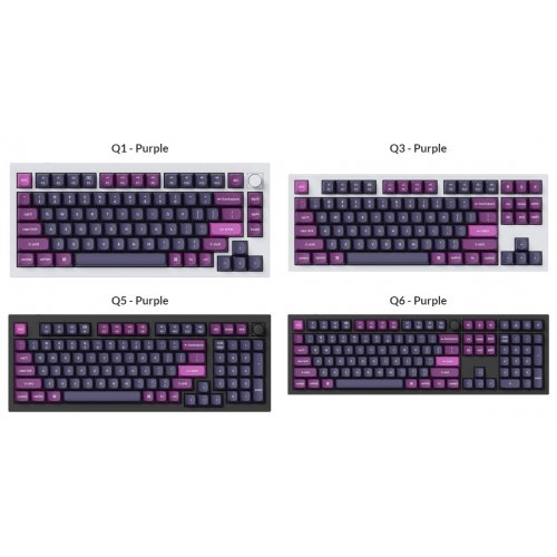 Купить Сменные клавиши для клавиатуры Keychron Double Shot PBT OSA Full Set Keycap Set 141pcs (PBT54_KEYCHRON) Purple - цена в Харькове, Киеве, Днепре, Одессе
в интернет-магазине Telemart фото