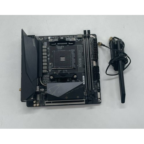 Материнська плата Gigabyte B550I AORUS PRO AX (sAM4, AMD B550) (Відновлено продавцем, 663021) купити з перевіркою сумісності: огляд, характеристики, ціна у Києві, Львові, Вінниці, Хмельницькому, Івано-Франківську, Україні | інтернет-магазин TELEMART.UA фото