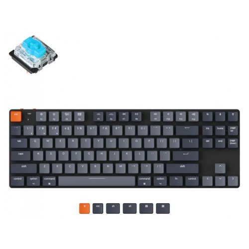 Купить Клавиатура Keychron K1SE 87 Key Gateron Blue (K1SEA2_KEYCHRON) Black - цена в Харькове, Киеве, Днепре, Одессе
в интернет-магазине Telemart фото