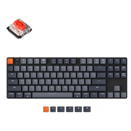 Купить Клавиатура Keychron K1SE 87 Key Gateron Red (K1SEA1_KEYCHRON) Black - цена в Харькове, Киеве, Днепре, Одессе
в интернет-магазине Telemart фото