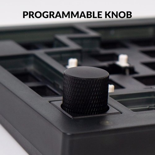 Купити Основа для клавіатури Keychron V1 QMK 84 Key Barebone Knob (V1Z3_KEYCHRON) Frosted Black - ціна в Києві, Львові, Вінниці, Хмельницькому, Франківську, Україні | інтернет-магазин TELEMART.UA фото