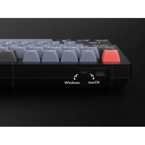 Купити Основа для клавіатури Keychron V1 QMK 84 Key Barebone Knob (V1Z3_KEYCHRON) Frosted Black - ціна в Києві, Львові, Вінниці, Хмельницькому, Франківську, Україні | інтернет-магазин TELEMART.UA фото