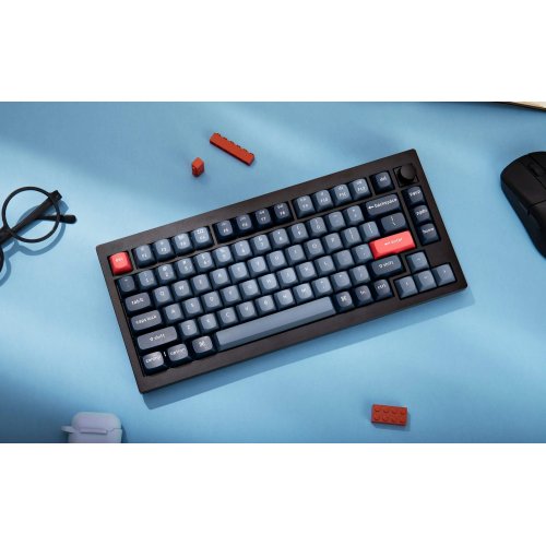 Купити Клавіатура Keychron V1 Max 84 Key RGB Hot-Swap Gateron Jupiter Brown Knob (V1MD3_KEYCHRON) Carbon Black - ціна в Києві, Львові, Вінниці, Хмельницькому, Франківську, Україні | інтернет-магазин TELEMART.UA фото