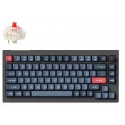 Клавиатура Keychron V1 Max 84 Key RGB Hot-Swap Gateron Jupiter Red Knob (V1MD1_KEYCHRON) Carbon Black