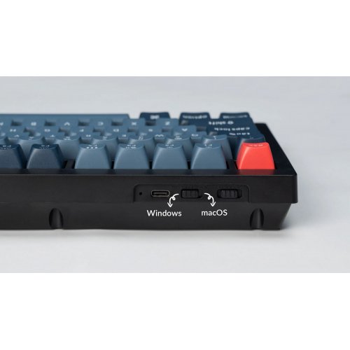 Купити Клавіатура Keychron V1 Max 84 Key RGB Hot-Swap Gateron Jupiter Red Knob (V1MD1_KEYCHRON) Carbon Black - ціна в Києві, Львові, Вінниці, Хмельницькому, Франківську, Україні | інтернет-магазин TELEMART.UA фото