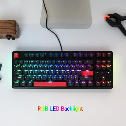 Купити Клавіатура Keychron C3 Pro 87 Key RGB Hot-Swap K Pro Brown (C3PH3_KEYCHRON) Black - ціна в Києві, Львові, Вінниці, Хмельницькому, Франківську, Україні | інтернет-магазин TELEMART.UA фото