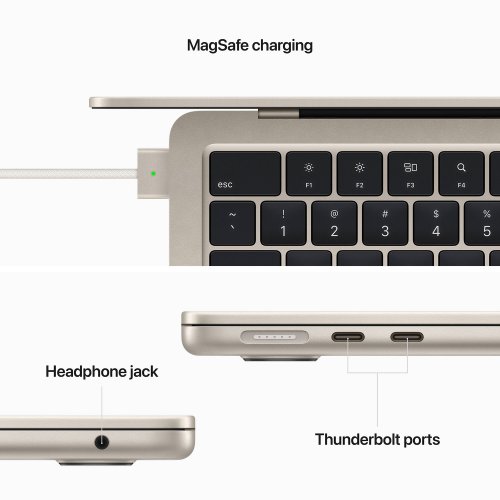 Купити Ноутбук Apple MacBook Air 13.6" M2 8/512GB 2022 (MLY23UA/A) Starlight - ціна в Києві, Львові, Вінниці, Хмельницькому, Франківську, Україні | інтернет-магазин TELEMART.UA фото