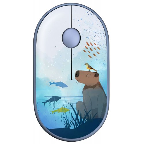 Купить Мышка 2E MF300 Capybara: Swim Silent Wireless (2E-MF300WCAPIBARABL) Blue - цена в Харькове, Киеве, Днепре, Одессе
в интернет-магазине Telemart фото