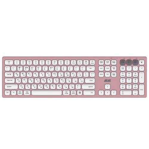 Купити Клавіатура 2E KS270 Wireless (2E-KS270WBPN_UA) Pink/White - ціна в Києві, Львові, Вінниці, Хмельницькому, Франківську, Україні | інтернет-магазин TELEMART.UA фото