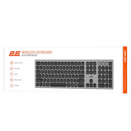 Photo Keyboard 2E KS270 Wireless (2E-KS270WBGR_UA) Grey/Black