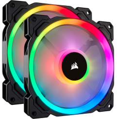 Кулер для корпуса Corsair LL140 RGB LED Dual Light Loop PWM 2 Fan Pack With Lighting Node Pro (CO-9050074-WW)