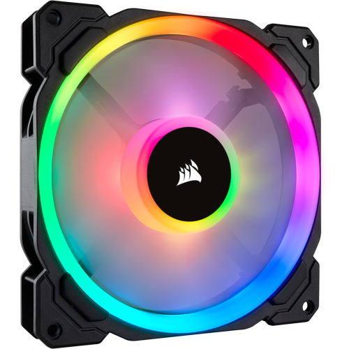 Кулер для корпуса Corsair LL140 RGB LED Dual Light Loop PWM 2 Fan Pack With Lighting Node Pro (CO-9050074-WW) купити з перевіркою сумісності: огляд, характеристики, ціна у Києві, Львові, Вінниці, Хмельницькому, Івано-Франківську, Україні | інтернет-магазин TELEMART.UA фото