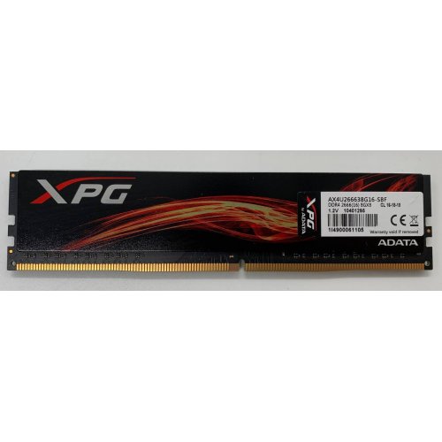 Купить Озу ADATA DDR4 8GB 2666Mhz XPG Flame (AX4U266638G16-SBF) (Восстановлено продавцом, 664384) с проверкой совместимости: обзор, характеристики, цена в Киеве, Днепре, Одессе, Харькове, Украине | интернет-магазин TELEMART.UA фото